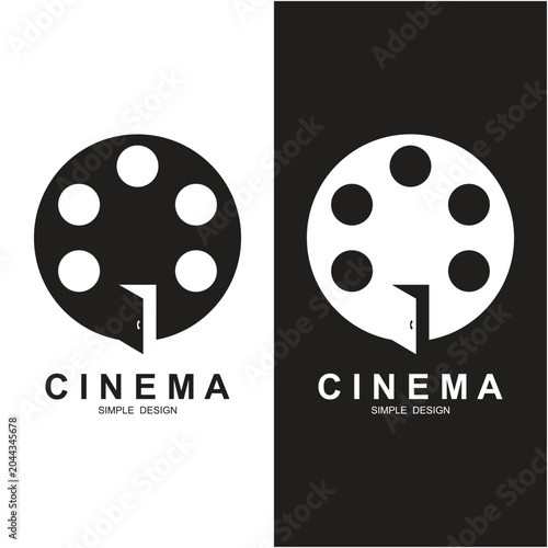 Abstract Cinema Logo Vector Template design.