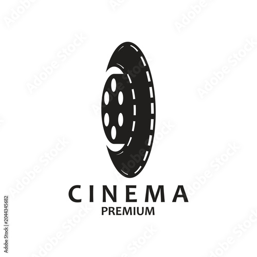 Abstract Cinema Logo Vector Template design.