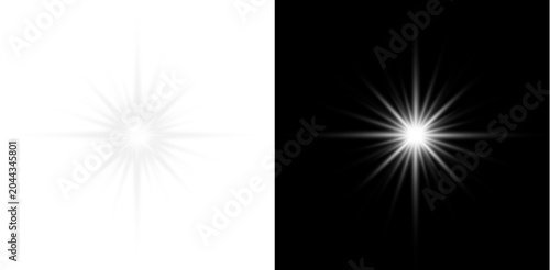 Foto Silver starlight sparkle with radiant flash effect, glowing particles and elegan