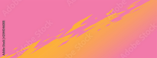 Bild auf Leinwand A vibrant abstract background featuring a diagonal orange brush stroke splash dividing a bright pink field