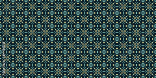 Elegant Floral Pixel Seamless Pattern Background