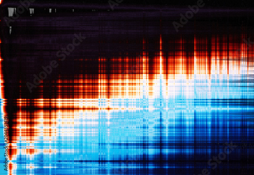 Photos Abstract glitch effect with red and blue digital distortion