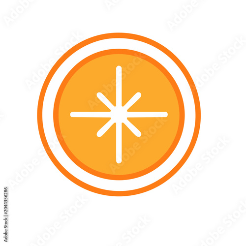 Flat design compass rose icon