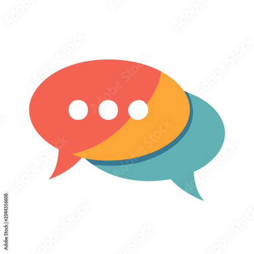 Speech bubble icon with dots for communication