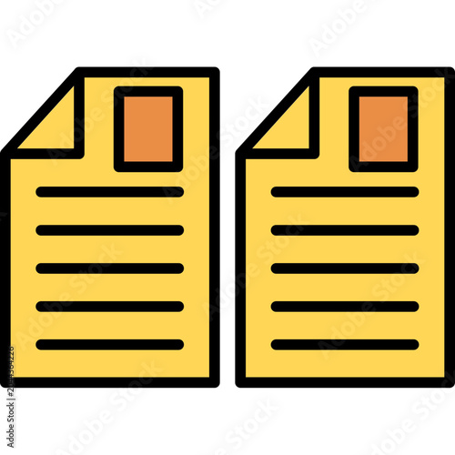 Quadro su tela Documents Icon