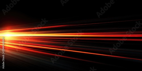 Bright yellow-orange light streaks extend from a central point into blackness