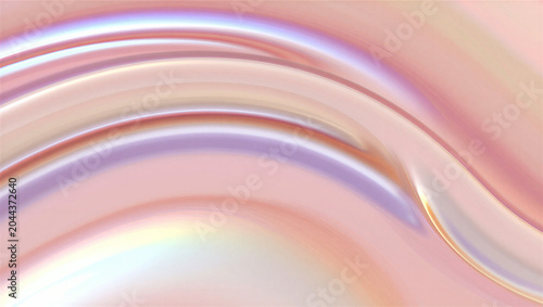 Foto Abstract background, with soft, iridescent, flowing waves in, pastel pink, purpl