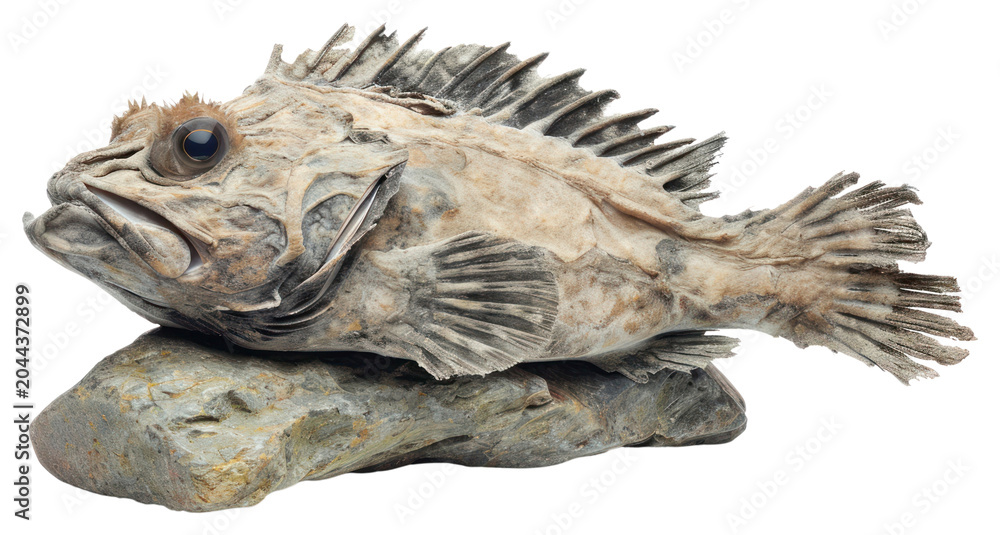 Fototapeta premium PNG Rock heavy element Fish shape fish animal