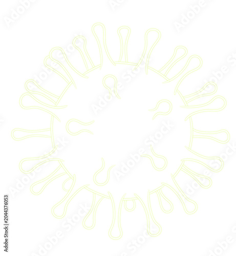 Canvas Print glowing green virus on a transparent background