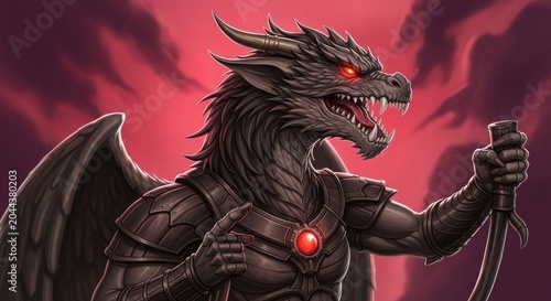 red dragon head