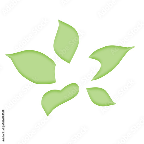 Green Flower Petals Graphic