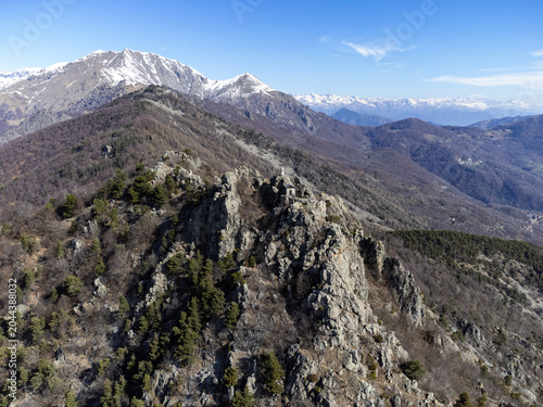 Bilde på lerret View of the summit of Rocca Sella (Caprie - Italy)