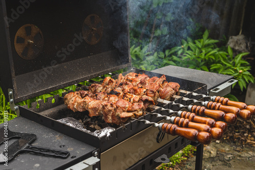 Photos Cooking shish kebab on the grill