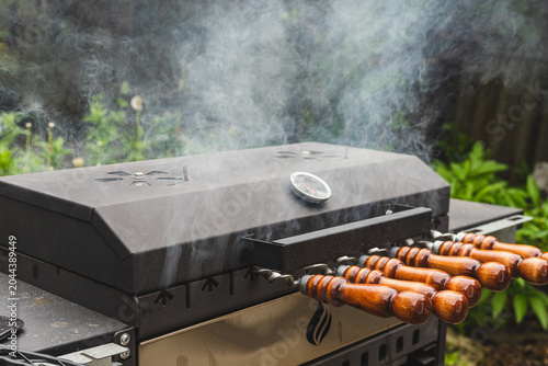 Photos Cooking shish kebab on the grill