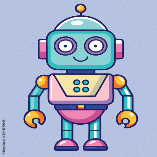 design vector cartoon character doll robot