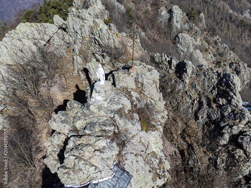 View of the summit of Rocca Sella (Caprie - Italy)