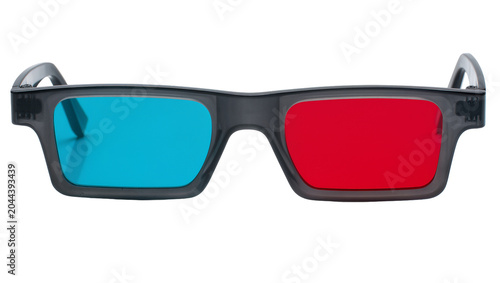 Bild auf Leinwand Anaglyph 3D glasses with red and cyan lenses