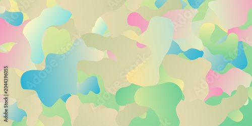 Obraz na płótnie Abstract seamless pattern with colorful organic shapes in pink orange mint green and lavender