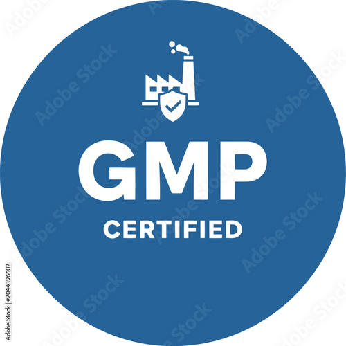 GMP Certified Badge Icon for Manufacturing and Quality Assurance