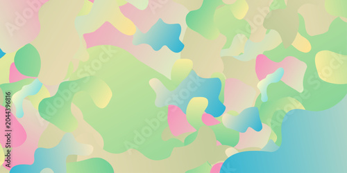 Foto Abstract seamless pattern with colorful organic shapes in pink orange mint green and lavender