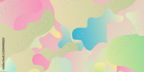 Photos Abstract seamless pattern with colorful organic shapes in pink orange mint green and lavender