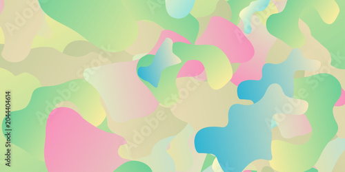 Photos Abstract seamless pattern with colorful organic shapes in pink orange mint green and lavender