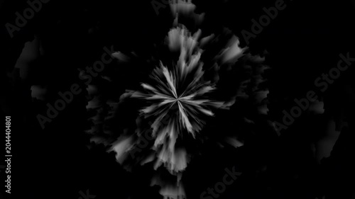 animation of volcanic ash energy explosion with expanding gray color