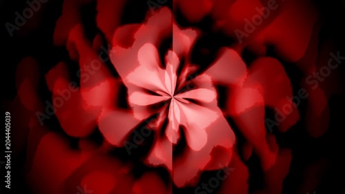 animation of a red energy explosion expanding like a blooming flower