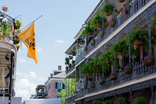 Obraz na plátně Balcones decorados en el centro de Nueva Orleans, en Estados Unidos