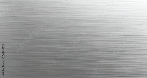 Modern silver metal texture with linear brushed finish and subtle gradient lighting for a clean technological appearance.
