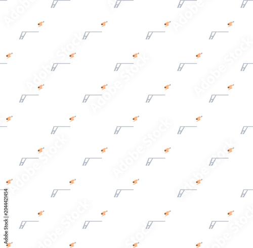 Tableau sur toile Repeating pattern of a person diving off a springboard into water