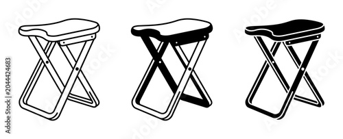 Tableau sur toile Folding Stool PNG portable seat, collapsible furniture, outdoor seating