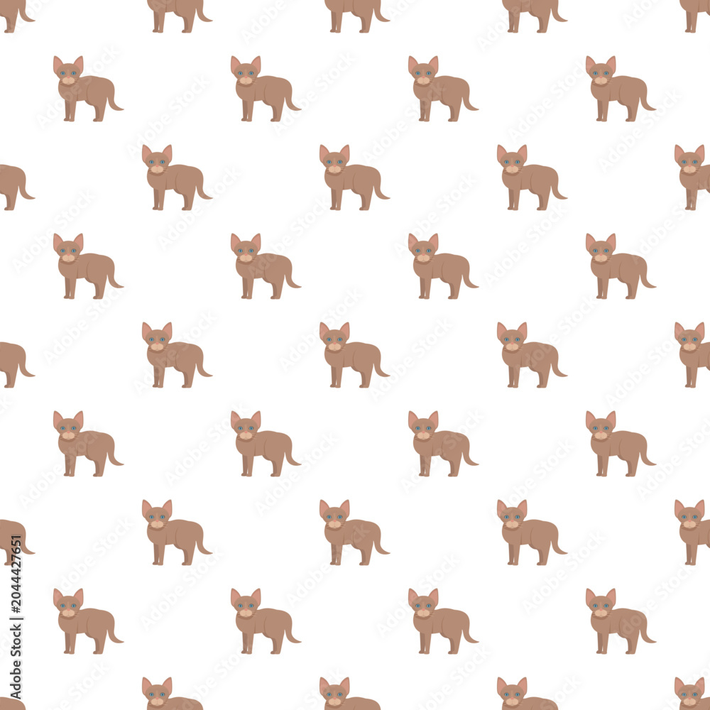 Fototapeta premium Repeating illustration of a brown cartoon dog creating a decorative pattern