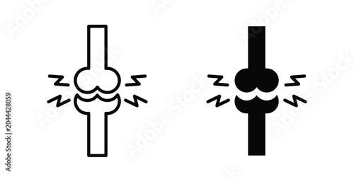Bilde på lerret joint pain icon clipart and thin stroke versions pack
