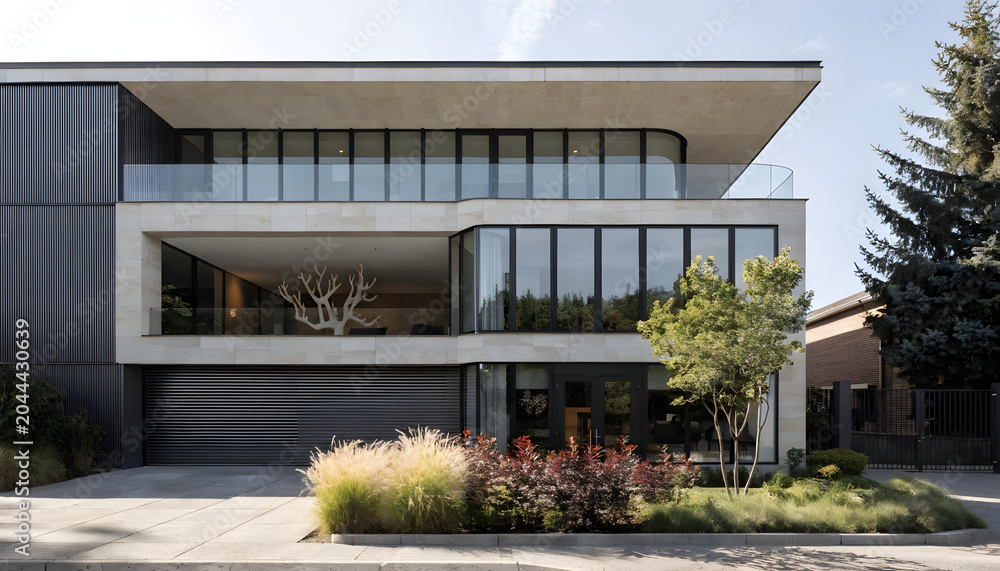 Fototapeta premium Modern Urban Villa Contemporary Residential Design 