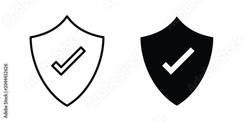Billede på lærred Reliable icon clipart and thin stroke versions pack