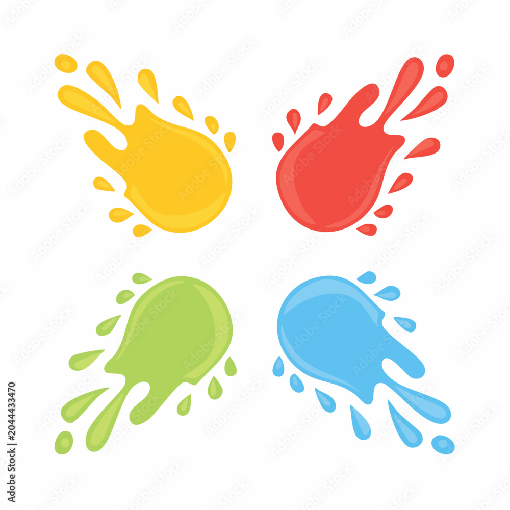 Fototapeta premium Colorful Paint Splashes