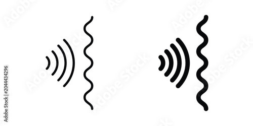 Foto Soundproof icon clipart and thin stroke versions pack