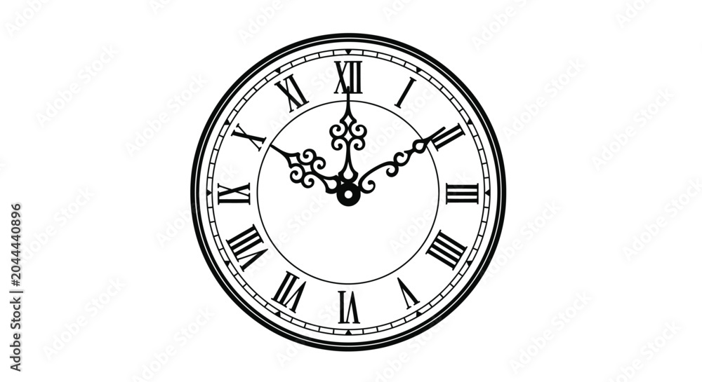 Foto Vintage clock face with roman numerals
