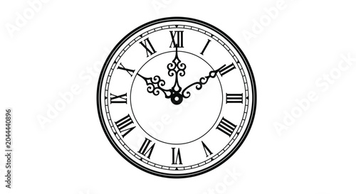 Tableau sur toile Vintage clock face with roman numerals