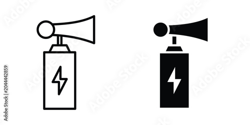 Fotografie Air horn icon lineart style, silhouette flat icons