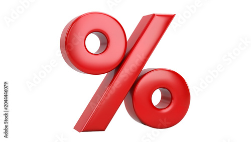 фотографія Red 3D Percent Symbol