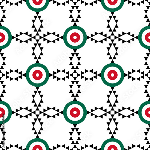 circle and triangle pattern. mexican aztec background. vector illustration