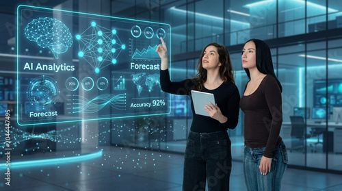 Collaborative review of AI forecasting metrics on an interactive analytics dashboard