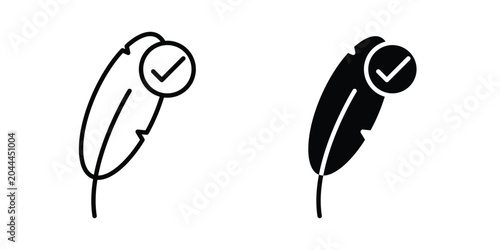 Vászonkép Hypoallergenic tested icon lineart style, silhouette flat icons