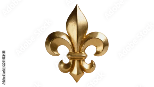 Fototapeta na wymiar Golden Fleur de Lis Emblem