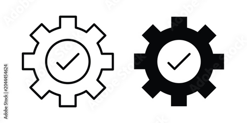 Tableau sur toile Operation icon lineart style, silhouette flat icons