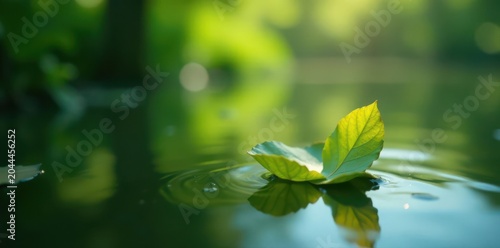 A single, perfectly formed leaf floats gently down , isolated leaf, isolated