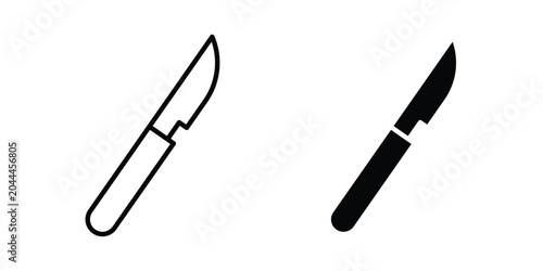 Foto Scalpel icon lineart style, silhouette flat icons