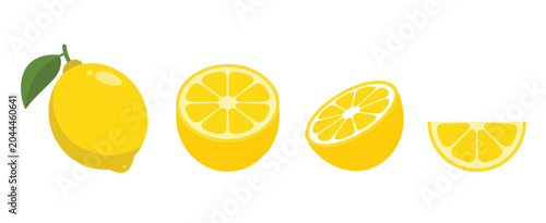 Bild auf Leinwand Lemon splash illustration ai set featuring realistic citrus juice bursts, fresh